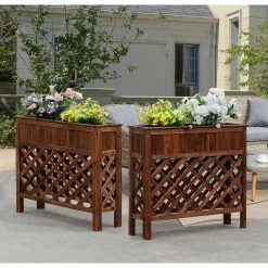 Best Sale 🥰 Raised Planter Boxes Convenience Concepts Planters & Potts Large Raised Patio Planter 🎁 -Raised Garden Beds Sales detail2CONV533