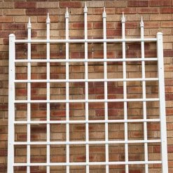 Flash Sale 🎁 Dura-Trel Winchester Wall Mounted White Vinyl Trellis ❤️ -Raised Garden Beds Sales detail2DU061