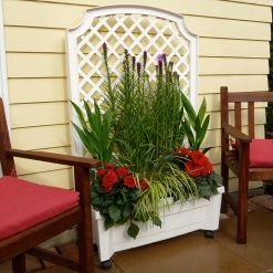 Buy 😀 Vinyl Exaco Calypso Planter With Trellis ⭐ -Raised Garden Beds Sales detail2EX183