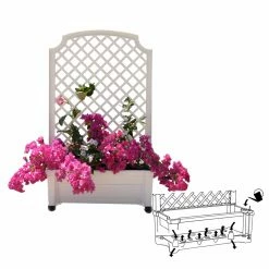 Buy 😀 Vinyl Exaco Calypso Planter With Trellis ⭐ -Raised Garden Beds Sales detail3EX183