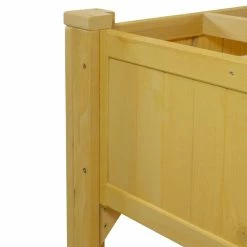 Cheap 👏 Raised Planter Boxes Northlight 3ft Wooden Raised Garden Bed Planter Box With Shelf 🎉 -Raised Garden Beds Sales detail3GORD5015