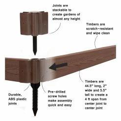Buy 👍 Raised Garden Beds Frame It All Tool-Free Composite Raised Garden Bed Kit - 8L X 4W X .09H Ft. 🥰 -Raised Garden Beds Sales detail4ANTH012