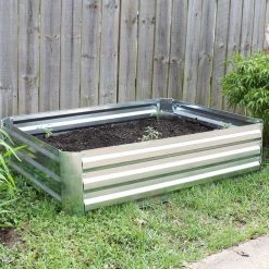 Best Sale 🎉 Sunnydaze Decor Raised Planter Boxes Sunnydaze Galvanized Steel Raised Garden Bed - Brown 🎉 -Raised Garden Beds Sales detail5NETH1347