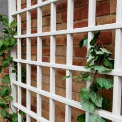 Flash Sale 🎁 Dura-Trel Winchester Wall Mounted White Vinyl Trellis ❤️ -Raised Garden Beds Sales detail6DU061