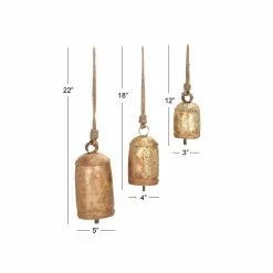 Cheapest 🔔 DecMode Metal And Rope Cowbells - Set Of 3 😍 -Raised Garden Beds Sales detail7UMA5303