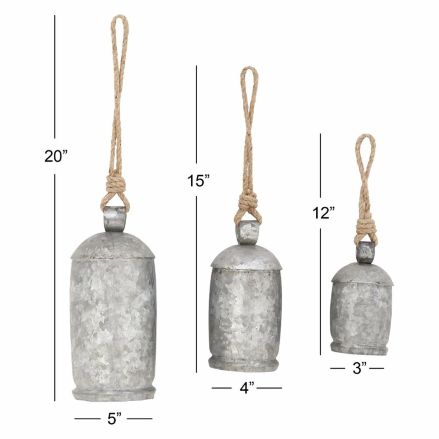 New ๐ฅ DecMode Metal Round Bells - Set Of 3 ๐งจ 4 New ๐ฅ DecMode Metal Round Bells - Set Of 3 ๐งจ - Image 2