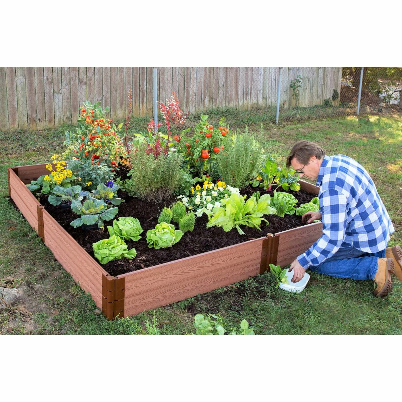 Cheap ๐ Raised Garden Beds Frame It All 1-inch Series Composite Raised Garden Bed Kit - 8ft. X 8ft. X 11in. ๐ 4 Cheap ๐ Raised Garden Beds Frame It All 1-inch Series Composite Raised Garden Bed Kit - 8ft. X 8ft. X 11in. ๐ - Image 2
