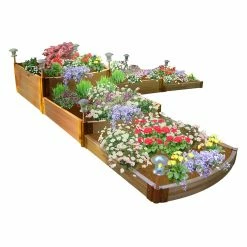Discount 🧨 Raised Garden Beds Frame It All Tool-Free Composite Tri-Level Split Waterfall Raised Garden Bed Kit ⭐ -Raised Garden Beds Sales detailANTH035