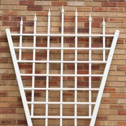 Brand new ❤️ Dura-Trel 7.75-Foot White Vinyl Estate Fan Trellis 🧨 -Raised Garden Beds Sales detailDU031
