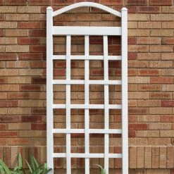 New 🤩 Dura-Trel Cambridge 6-ft. Vinyl Arch Trellis - White 😉 -Raised Garden Beds Sales detailDU059