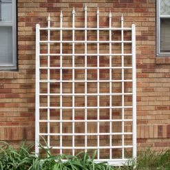 Flash Sale 🎁 Dura-Trel Winchester Wall Mounted White Vinyl Trellis ❤️ -Raised Garden Beds Sales detailDU061
