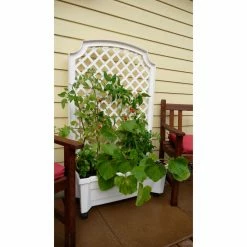 Buy 😀 Vinyl Exaco Calypso Planter With Trellis ⭐ -Raised Garden Beds Sales detailEX183