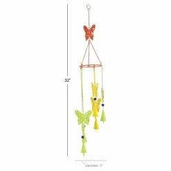 Discount ❤️ Animal And Bug DecMode 32 In. Butterfly-Inspired Wind Chime 😉 -Raised Garden Beds Sales detailUMA10902
