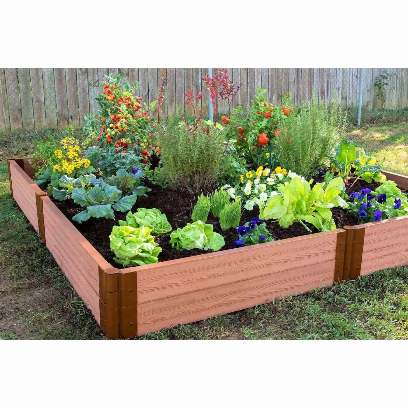 Cheap ๐ Raised Garden Beds Frame It All 1-inch Series Composite Raised Garden Bed Kit - 8ft. X 8ft. X 11in. ๐ 3 Cheap ๐ Raised Garden Beds Frame It All 1-inch Series Composite Raised Garden Bed Kit - 8ft. X 8ft. X 11in. ๐