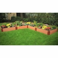 Wholesale ❤️ Raised Garden Beds Frame It All Tool-Free Composite L Shaped Raised Garden Bed Kit 🎁