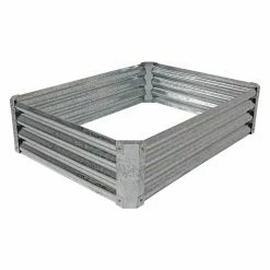 Promo 😀 Raised Garden Beds Sunnydaze Decor Galvanized Steel Rectangle Raised Garden Bed 😍 -Raised Garden Beds Sales inuseNETH964