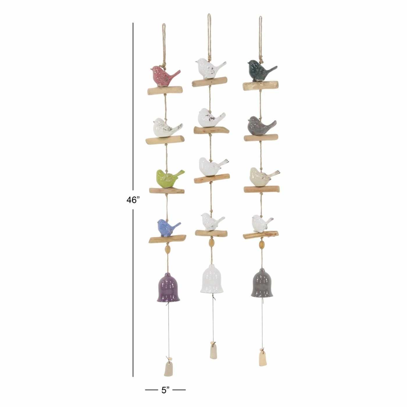 Coupon ๐ Animal And Bug DecMode Ceramic Petite Birds And Bell Wind Chime - Set Of 3 ๐ 4 Coupon ๐ Animal And Bug DecMode Ceramic Petite Birds And Bell Wind Chime - Set Of 3 ๐ - Image 2