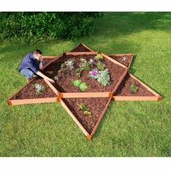 Best Pirce 💯 Raised Garden Beds Frame It All Tool-Free Composite Star Shaped Raised Garden Bed 🎁