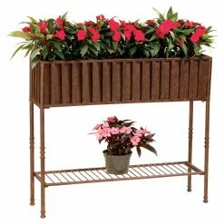 Hot Sale ✨ Raised Planter Boxes Deer Park Ironworks Solera Planter With Tin Liner 🛒