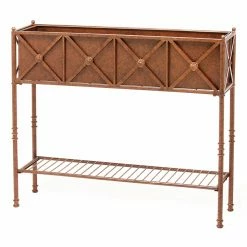 Wholesale 😉 Raised Planter Boxes Deer Park Ironworks Rosette Steel Raised Planter With Tin Liner ✨