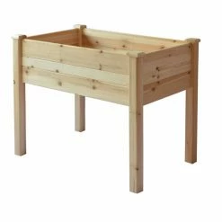 Hot Sale 😀 Raised Planter Boxes Master Gardner Elevated Wooden Garden Planter Table 🤩