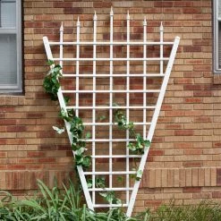 Brand new ❤️ Dura-Trel 7.75-Foot White Vinyl Estate Fan Trellis 🧨