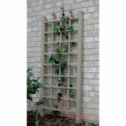 Best Sale ✔️ Dura-Trel Camelot 5-ft. Vinyl Wall Trellis - Mocha 🛒