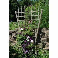 New 🎉 Dura-Trel Estate 7.75-ft. Vinyl Fan Trellis - Mocha 😀