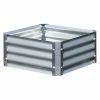 Best Pirce 🛒 Raised Garden Beds EarthMark Galvanized Low Square Raised Garden Bed 👏 -Raised Garden Beds Sales masterEART001