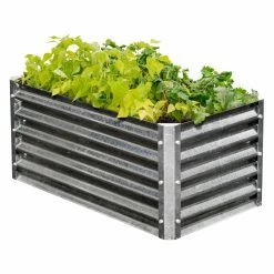 Best Pirce โค๏ธ Raised Garden Beds EarthMark Galvanized High Rectangular Raised Garden Bed โ๏ธ