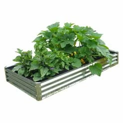 Deals 😀 Raised Garden Beds EarthMark Galvanized Low Raised Garden Bed Bundle 🧨