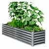Best Sale ❤️ Raised Garden Beds EarthMark Galvanized Metal High Planter Raised Garden Bed Bundle ✔️ -Raised Garden Beds Sales masterEART008