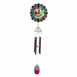 Discount 🛒 Animal And Bug Great World Rooster Metal Spinner Wind Chime 😉