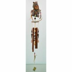 Best deal 🥰 Whimsical Great World Warrior Bear Indian Wind Chime 💯