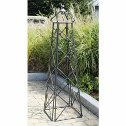Cheapest ⌛ Minuteman International Achla Designs 5.5-ft. Square Iron Country Cottage Obelisk Trellis 🌟