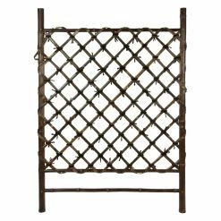 Promo ⌛ Wood Oriental Furniture Dark Stained Japanese Style Garden Trellis 🧨