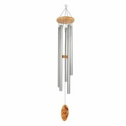 Hot Sale ⌛ Tubular Sunset Vista 44 Inch Silver Wind Chime ⭐