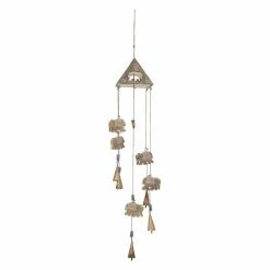 Outlet ❤️ Whimsical DecMode 32 In. Elephant Wind Chime 🛒