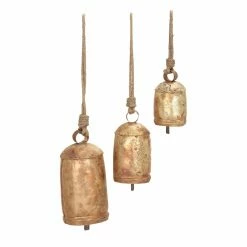 Cheapest 🔔 DecMode Metal And Rope Cowbells - Set Of 3 😍