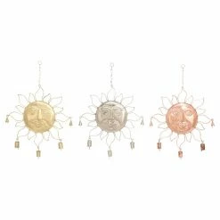 Best Pirce โค๏ธ Whimsical DecMode Metal Sun 17 In. Wind Chimes - Set Of 3 โ