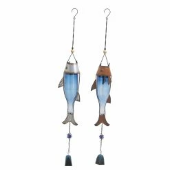 Coupon 🔥 Whimsical DecMode Fish And Lure 32 In. Wind Chimes - Set Of 2 ✔️