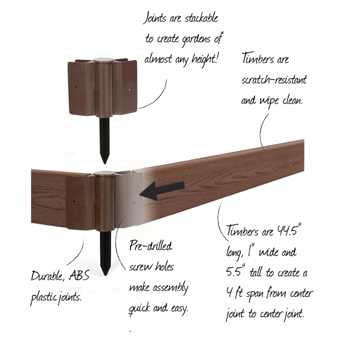 Outlet ๐คฉ Raised Garden Beds Frame It All 1-inch Series Composite Raised Garden Bed Kit - 4ft. X 8ft. X 11in. โญ 6 Outlet ๐คฉ Raised Garden Beds Frame It All 1-inch Series Composite Raised Garden Bed Kit - 4ft. X 8ft. X 11in. โญ - Image 4