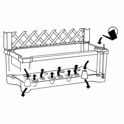 Buy 😀 Vinyl Exaco Calypso Planter With Trellis ⭐ -Raised Garden Beds Sales scaleEX183
