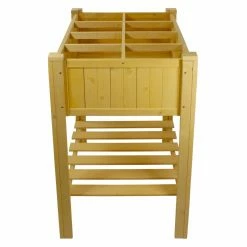 Cheap 👏 Raised Planter Boxes Northlight 3ft Wooden Raised Garden Bed Planter Box With Shelf 🎉 -Raised Garden Beds Sales scaleGORD5015