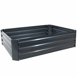 Best Sale 🎉 Sunnydaze Decor Raised Planter Boxes Sunnydaze Galvanized Steel Raised Garden Bed - Brown 🎉 -Raised Garden Beds Sales scaleNETH1347 1